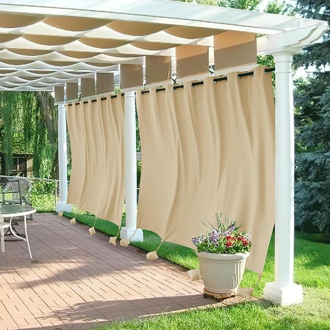 RYB HOME Extra Wide Outdoor Curtains by RYBHOME