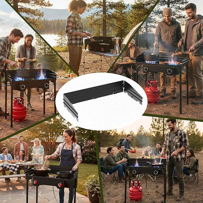 Bestfire Universal 54.3in Windpanel for 2 Burner Camping Stoves, Compatible with Most Outdoor Propane Stove Models, Portable Windshield for BBQ & Backyard Cooking, Easy to Install
