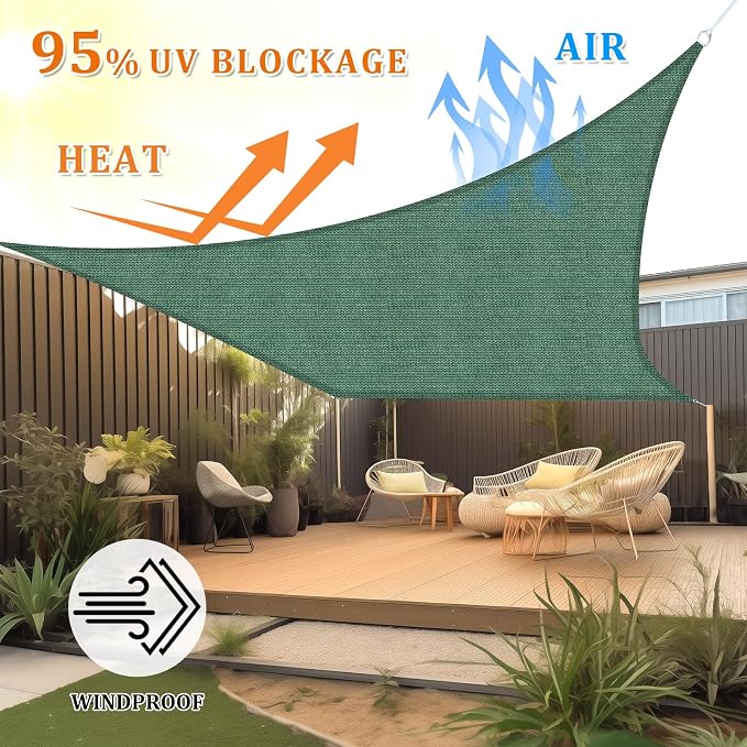 Shade&Beyond Sun Shade Sail Breathable UV Block Outdoor Covering Cloth - Image 2