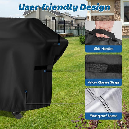 Flat Top Grill Cover for Nexgrill Daytona 4-Burner Propane Gas Griddle，Heavy Duty Waterproof Gas Griddle Cover for Member Mark Pro Series 5-Burner Gas Griddle, 68" W x 29" D x 36" H