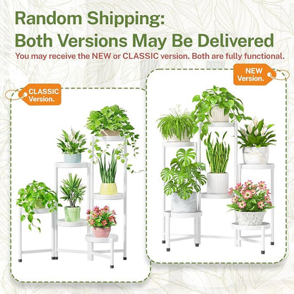 iDavosic.ly Plant Stand Indoor Outdoor, 6 Tier Metal Corner Shelf, Folding - Image 2