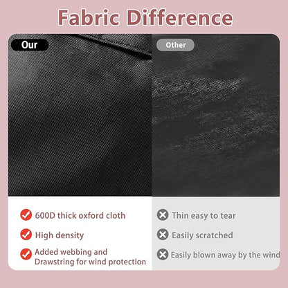 98 Inch Island Grill Cover Kitchen Extra Large Grill Cover Heavy Duty Waterproof 98" L x 42" W x 48" H, Black