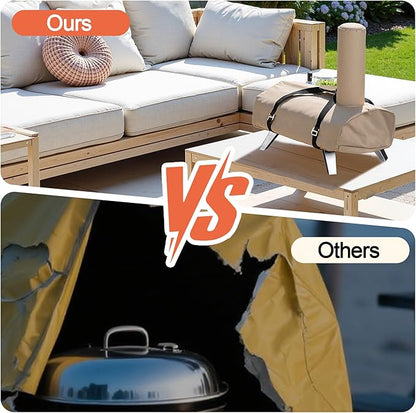 BIG HORN OUTDOORS 12Inch Pizza Oven Cover, Heavy Duty Waterproof and Weather Resistant Oxford Fabric Covers