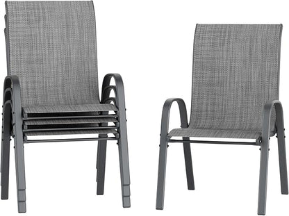 Amopatio Patio Chairs Set of 4, Breathable Garden Outdoor Furniture by Amopatio