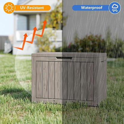 Outdoor Storage Box, 50 Gallon Waterproof Deck Box, Snap-Together Storage Bin - Image 5
