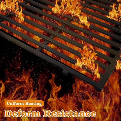 17.5 inch Grill Grates for Weber Spirit Grill Parts, Spirit 200 Series Parts E210 E215 E220 S210 S220 S215 Gas Grill Cooking Grids, Cast Iron Grill Grates Replacement for Weber 7637 64815