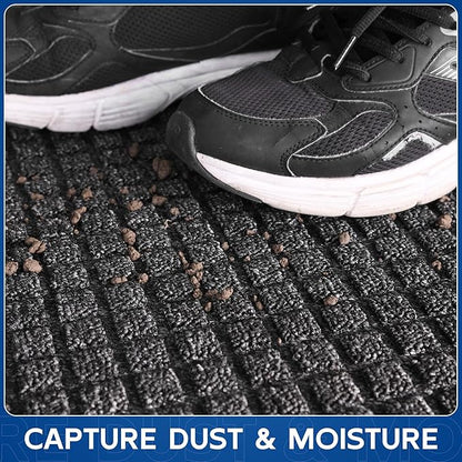 Durable Front Door Mat, 48" x 24" Heavy Duty Indoor Outdoor Doormat for Entryway, Non-Slip Rubber Backing, Stain and Fade Resistant Commercial Floor Mat for Home Office Entry