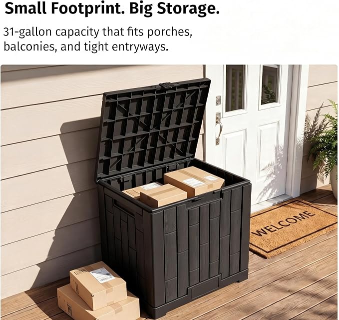 31 Gallon Resin Deck Box, Package Delivery Box - Image 9