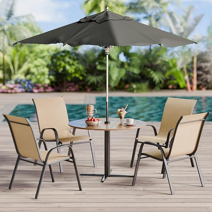 Patio Chairs Set of 8, Stackable Outdoor Dining Chairs Set - Image 8