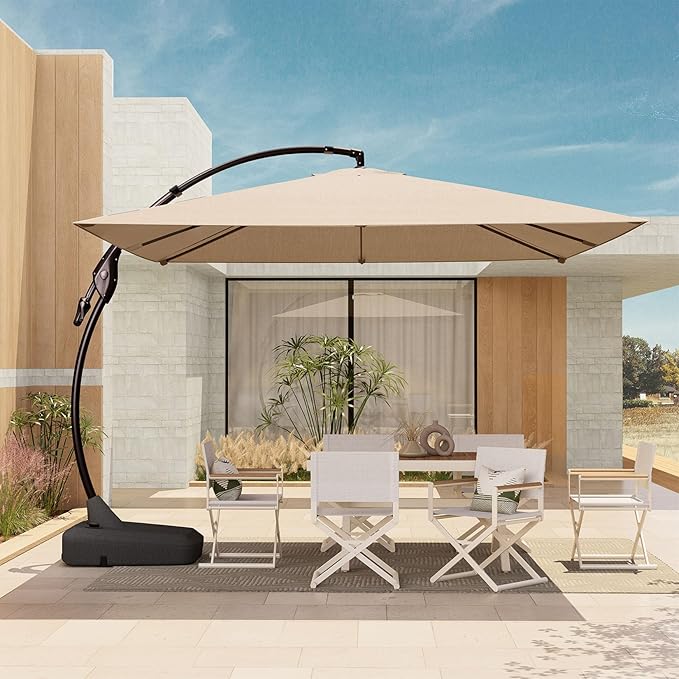 Grand patio 10x10 FT Large Cantilever Square Umbrella by GrandPatio