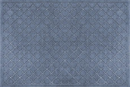 WaterHog Heavy Duty Doorway Mat, 4' x 6', Made in USA, Durable & Skid-Resistant Entryway Mat, Water-Trapping, Indoor/Outdoor Decorative Floor Covering, Cordova Collection, Bluestone