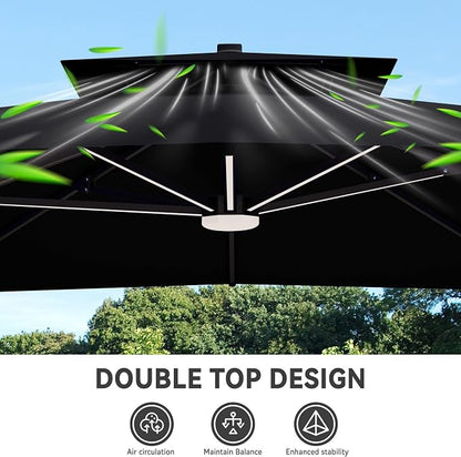 10x13 FT Outdoor Cantilever Patio Umbrella - Image 6