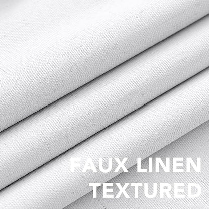 H.VERSAILTEX Primitive Linen Curtains 100% Blackout Curtain Drapes Burlap - Image 4