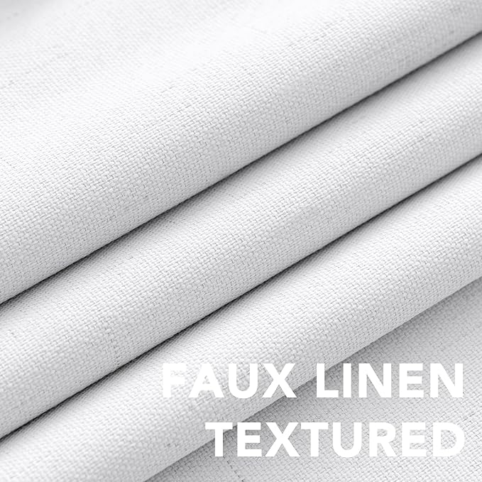 H.VERSAILTEX White Curtains 96 inches Long, 100% Blackout Curtains - Image 5