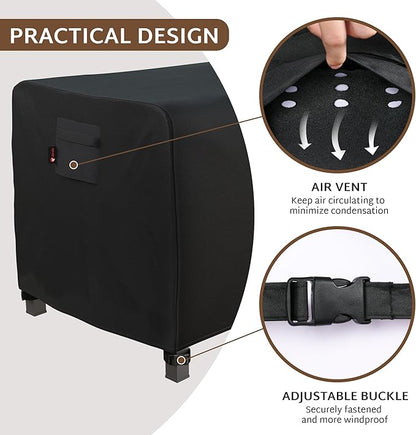 iBirdie Rectangular Gas Fire Pit Table Cover 44 x 32 inch Outdoor Waterproof and Weatherproof Heavy Duty 600D Patio Fireplaces Coffee Table Cover