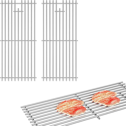 17''D x 23.1''W Grill Grates Replacement for Weber Models: Spirit E/S-310,Silver Stainless Steel Grill Grate for Genesis 1000，2Pack Grill Grates for Charbroil: 463242515