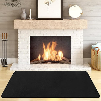 Fireproof Hearth Rugs, Fireplace Mat, Fire Resistant Rugs Put in Front of Wood Stoves, 60" x32”, Heated Floor Mat for Outdoor Grills, Fire Pits, Smokers, Woodstoves