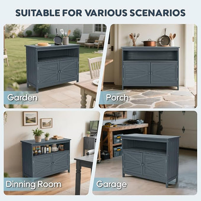 HIPS All-Weather Outdoor Storage Cabinet, Outdoor Sideboard - Image 8