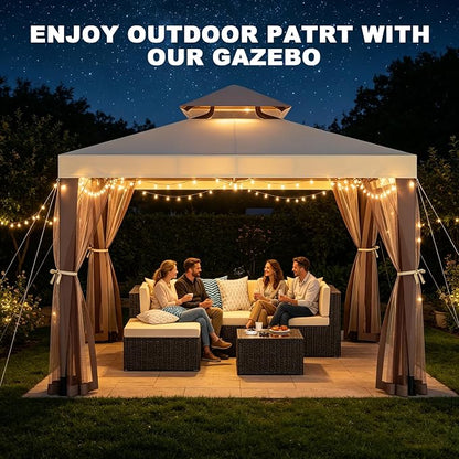 Outdoor Gazebo for Patio, 10×10 Canopy Tent - Image 7