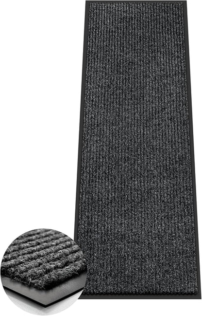 Azadx 2'x6' Indoor Outdoor Door Mat Heavy Duty Front Door Mat Ultra Absorbent Muddy Dirt Resist Welcome Door Mats Non-Slip Backing Entrance Mat for Home Commercial Outdoor Entrance Floor Mat