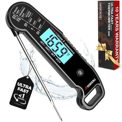 Atogou Professional Food & Meat Thermometer, 1 Sec Instant Read & ±0.5℉ Accuracy, Thermocouple Sensor, IP67 Waterproof Digital Thermometer for Cooking, BBQ, Grill Gifts for Men Him Dad Birthday