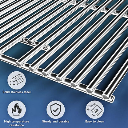 Cooking Grates for Nexgrill 720-0882A Evolution Infrared Plus 5-Burner, Solid Rod Stainless Steel Grill Grates Replacement for Nexgrill 5 Burner 720-0882A, 3 Pack