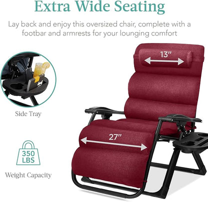 Best Choice Products Oversized Zero Gravity Chair, Folding Outdoor Patio - Image 5
