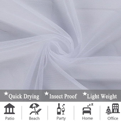 Patio Screen Mesh Outdoor Curtains Waterproof Sheer Lightweight Bug Netting - Image 8