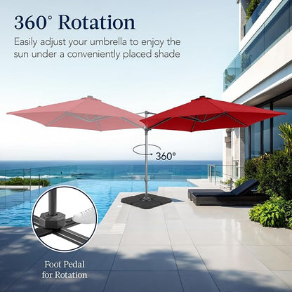 Best Choice Products 10ft Offset Cantilever Hanging Market Patio Umbrella - Image 3