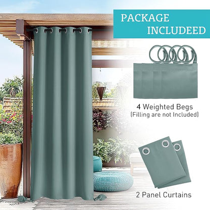RYB HOME Outdoor Curtains for Patio Windproof - Image 7