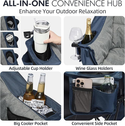 Oversized Camping Chair for Adults 2 Pack - Image 4
