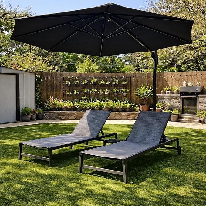PURPLE LEAF Patio Outdoor Umbrella 11 Feet Round by PURPLELEAF