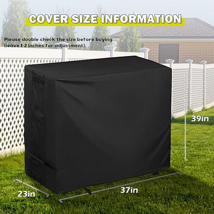 Outdoor Grill Cover for Royal Gourmet CD1824M Charcoal Grill with Side Table Folded, Griddle Cover for Royal Gourmet 24-Inch Charcoal BBQ Smoker-All Weather Protection