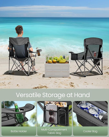 SONGMICS Camping Chair, Folding Oversized Chair, Comfortable and Heavy-Duty - Image 5