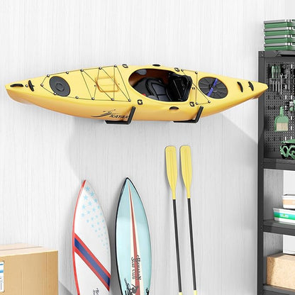niffgaff Heavy Duty Garage Storage Hooks - 120 LB Capacity Wall Mounted Rack for Kayaks, Ladders, and Bikes