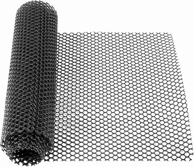 Plastic Wire Mesh Fence, Black Safety Fence Balcony Protection Net 39.3 Inch X 32.8FT Poultry Fence Roll for Garden Chicken Rabbit Construction Barrier(Size:1x20M - Mesh 1.2cm)