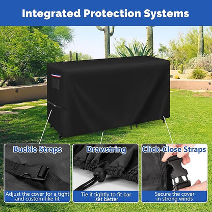 Patio Furniture Covers for High Top Table and Chairs, Waterproof Patio Set Cover for 3 Pieces Patio Furniture Set/Outdoor Balcony Furniture Sets-66"L x 30"W x 45"H