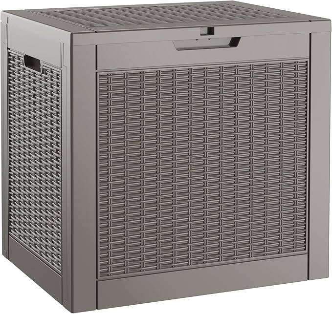 29 Gallon Outdoor Storage Box, Resin Deck Boxes Indoor and outdoor, Waterproof by KAMABOKO