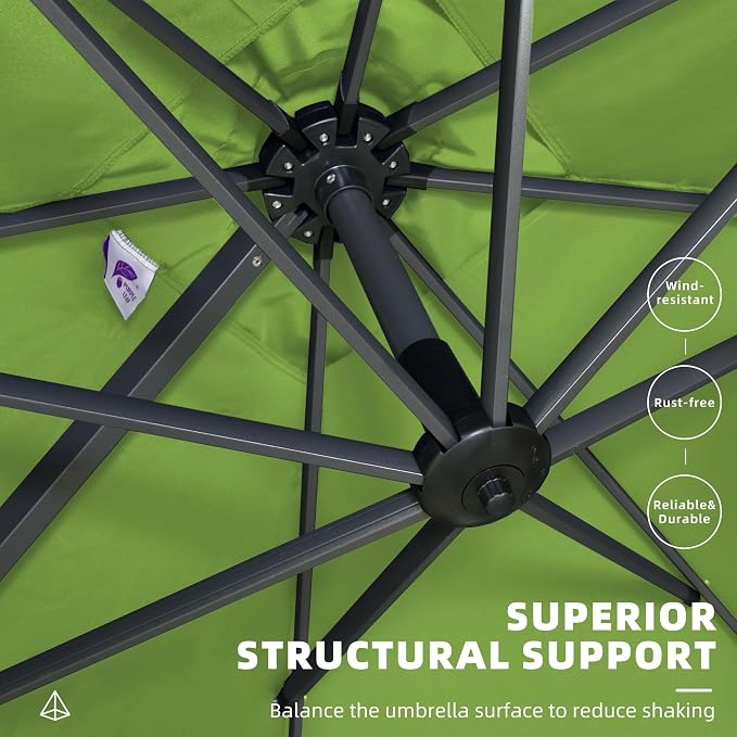 PURPLE LEAF Patio Umbrella 10' x 13' Built - Image 5