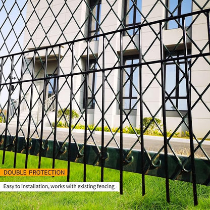 Adavin Animal Barrier Fence, 5 Pack 24 in(L) X 15 in(H) Dog Digging Fence Barrier with 1.5 in Spacing, Metal Dog Fence for The Yard, Patio. Total 10 Ft(L)