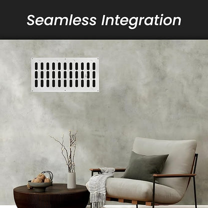 8" x 4" Inch (Outer Dimensions) Black Adjustable Air Wall Vent Cover - Indoor Outdoor Metal Grille - Heating, Cooling, Ventilation for Home, Garage, Shed - Open and Close Register 7.87 x 3.93