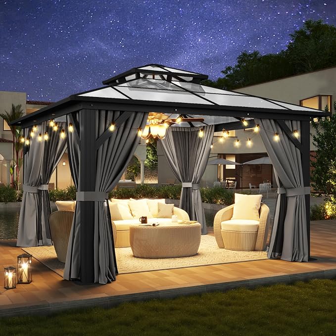 Aoxun 12'x12' Hardtop Gazebo - Image 2