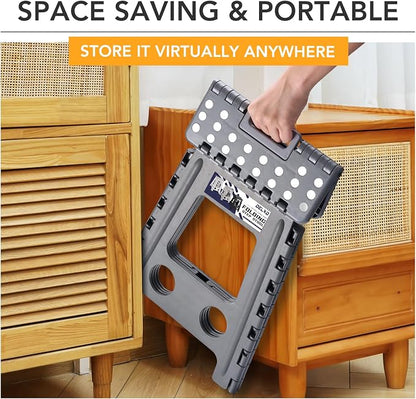 Delxo 16 Inch Folding Step Stool, Foldable Step Stool - Image 5