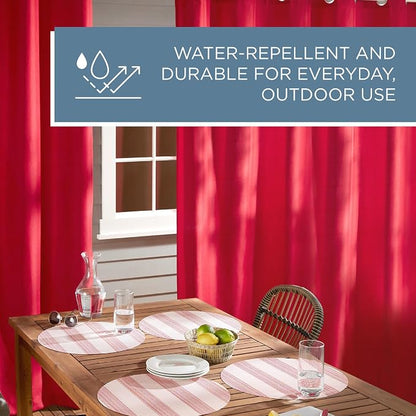 TOWN & COUNTRY BASICS Cabana Solid Heavyweight Indoor Outdoor Curtains - Image 4
