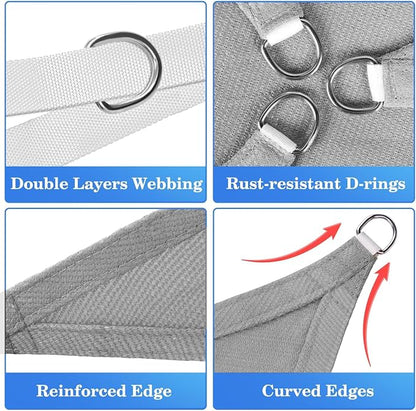 HappyTrends Sun Shades Outdoor Patio, Shade Sail UV Protection Beach Canopy | - Image 4
