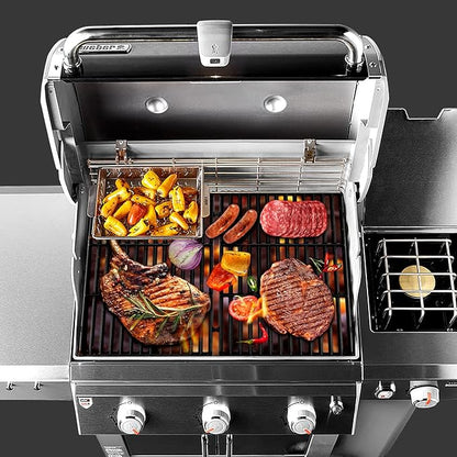 GGC 18.75" Grill Grates for Weber Genesis ii E-310, E-315, E-325, E330, E335, S-310, S-335, S-345 Genesis II LX S-340, LX E-340, 2 PCS Cast Iron Grates for Weber 66095 66802
