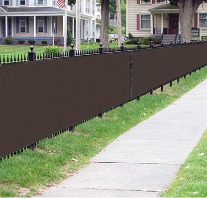 Sunnyglade 4 feet x 50 feet Privacy Screen Fence Heavy Duty Fencing Mesh Shade Net Cover for Wall Garden Yard Backyard (Brown, 4 ft X 50 ft)