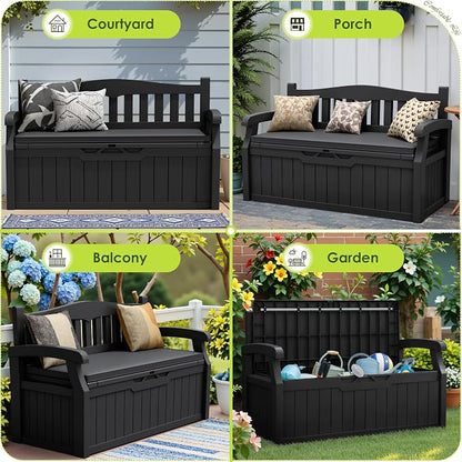 Greesum 80 Gallon Heavy-Duty Outdoor Storage Bench - Image 5