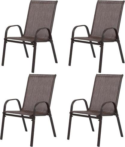 Patio Chairs Set of 4, Stacking Patio Chairs by Unknown
