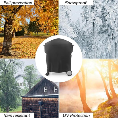 7113 Grill Cover for Weber Q Series, 600D Anti-Fade Compatible with Q100 Q120 Q1000 Q200 Q220 Q2000 2400 Q2200 Q1200 Gas Grills, Fits Weber 50060001 51060001 54060001 Waterproof Anti-Fade Grill Cover